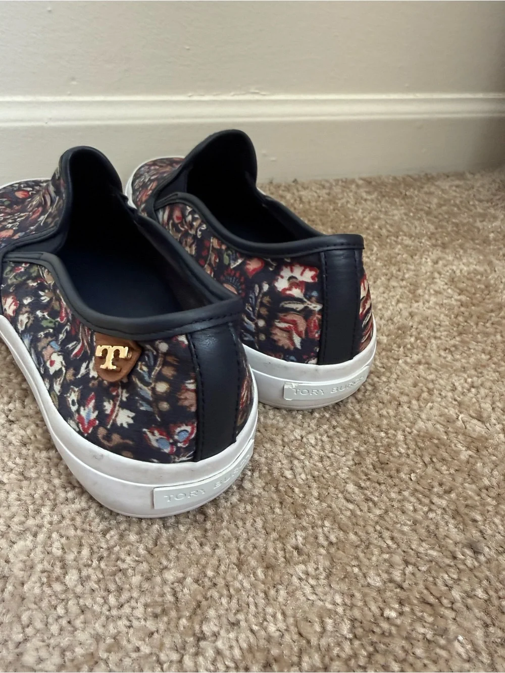Tory Burch Floral Slip on Sneakers